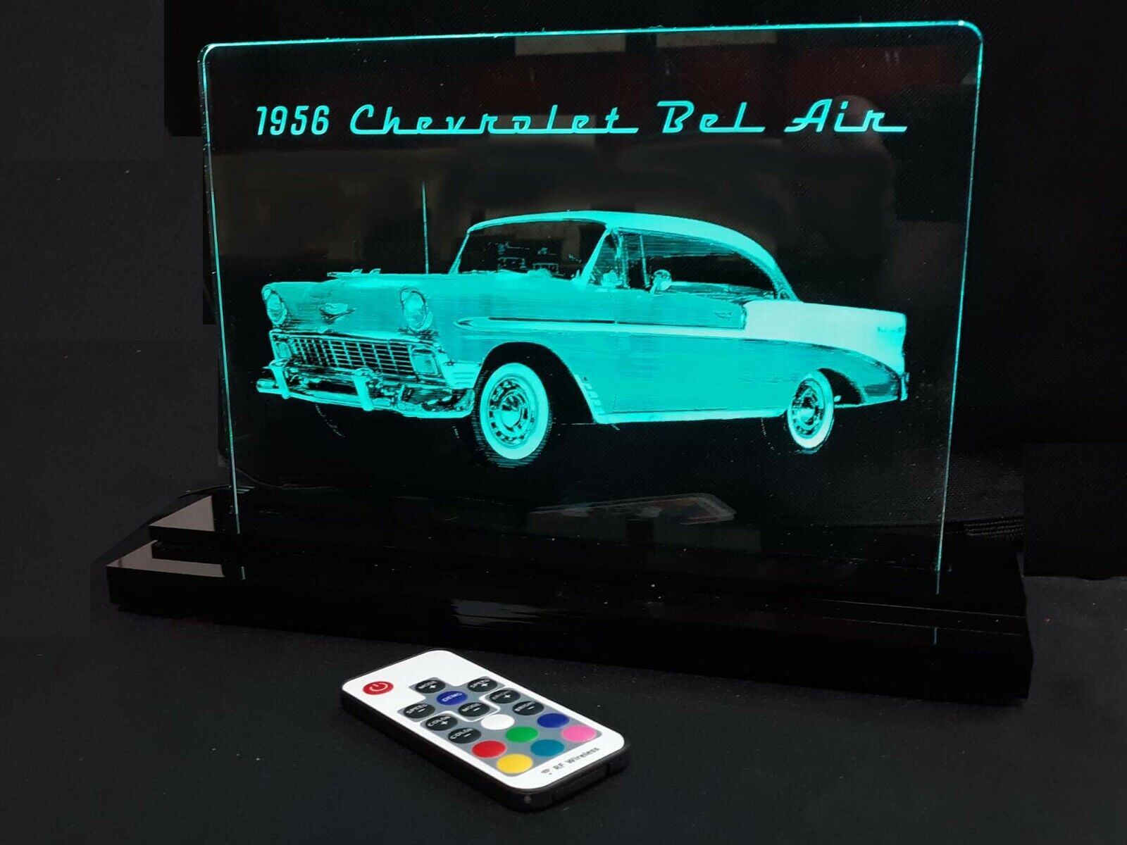 1956 Chevrolet Bel Air Laser Etched LED Edge Lit Sign
