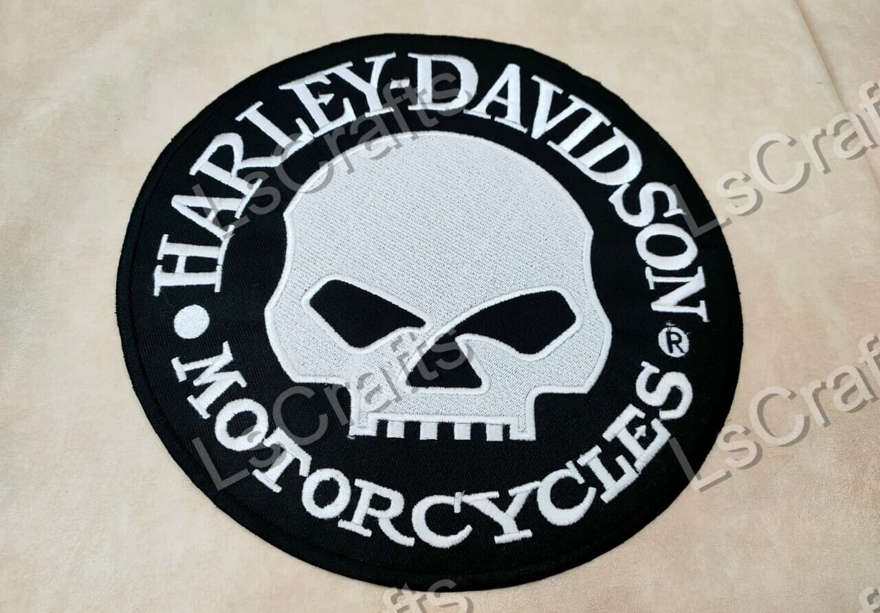 Harley Davidson Willie G. Skull Embroidered Patch Large 9
