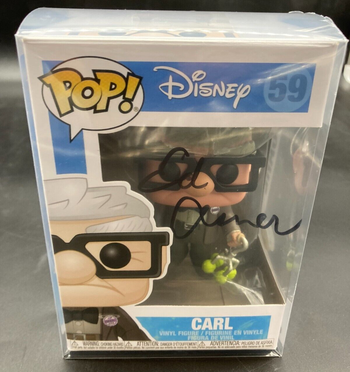 Carl Up Pop signed by Ed Asner JSA