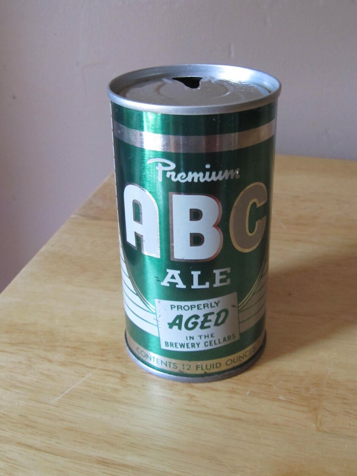 Vintage ABC ALE 12 oz Steel Pull Tab Beer Can~Garden State Brewing Company