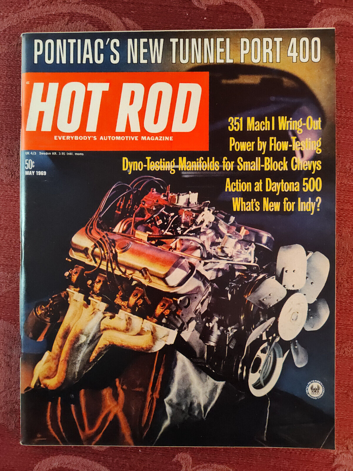 Rare HOT ROD Car Magazine May 1969  Pontiac Tunnel Port 400 Poncho