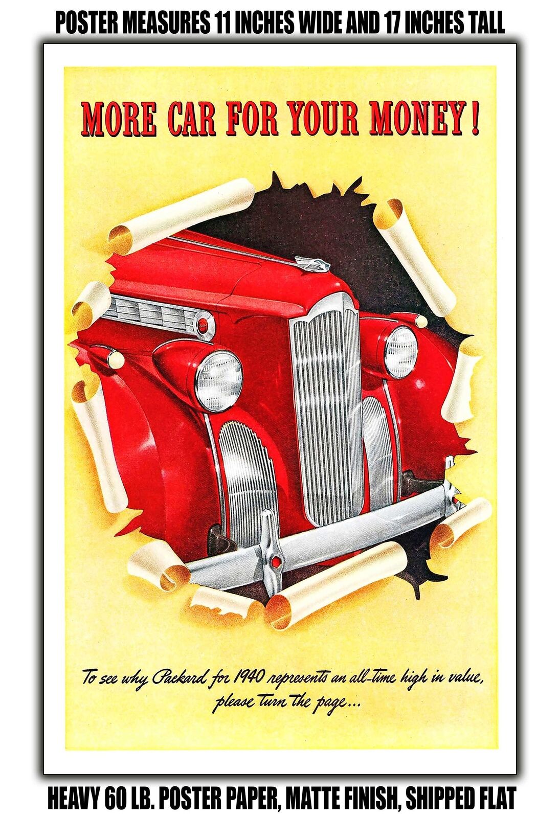 11x17 POSTER - 1940 Packard Introduction