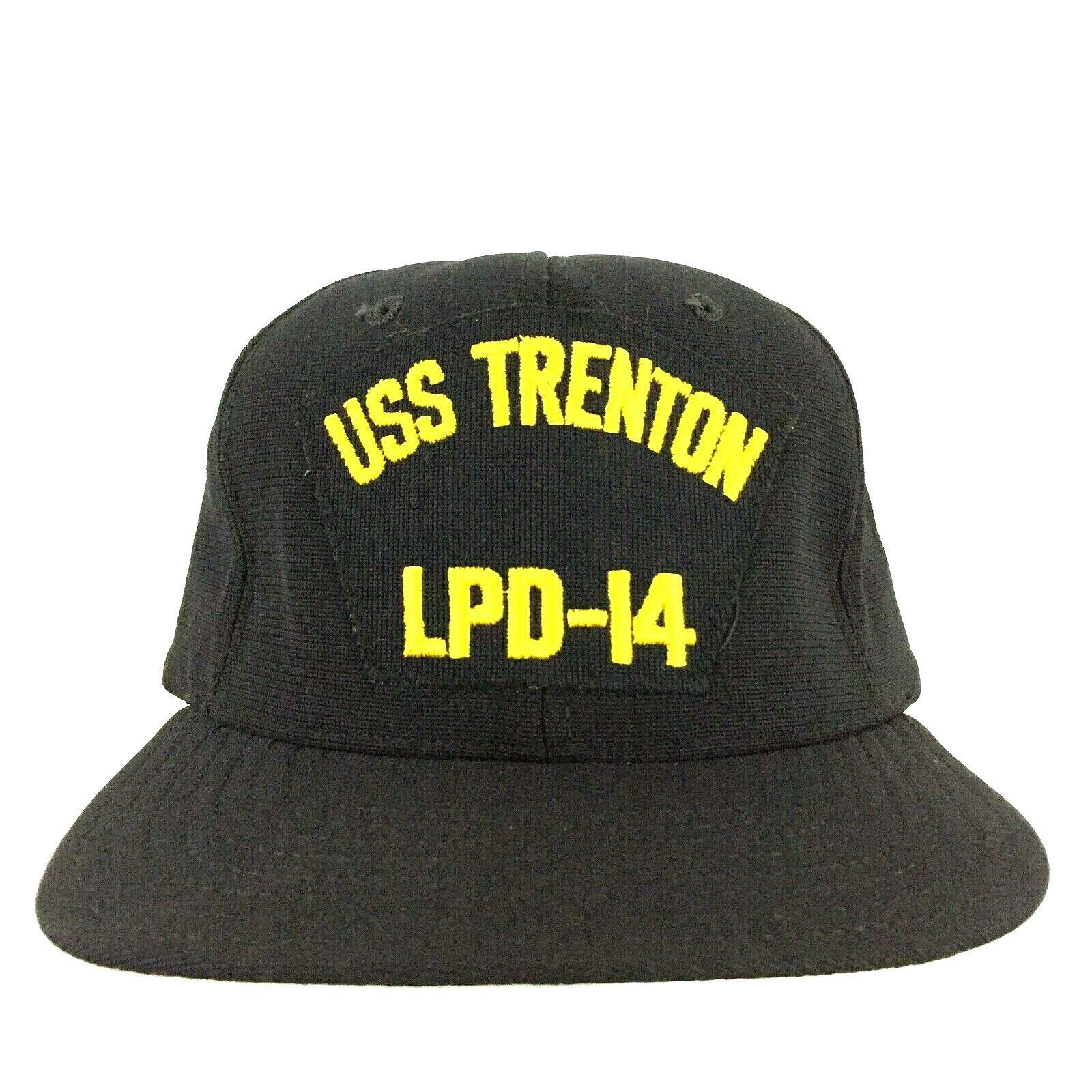 Vtg USS Trenton LPD-14 Patch Cap New Era Pro Model Snapback Trucker Baseball Hat