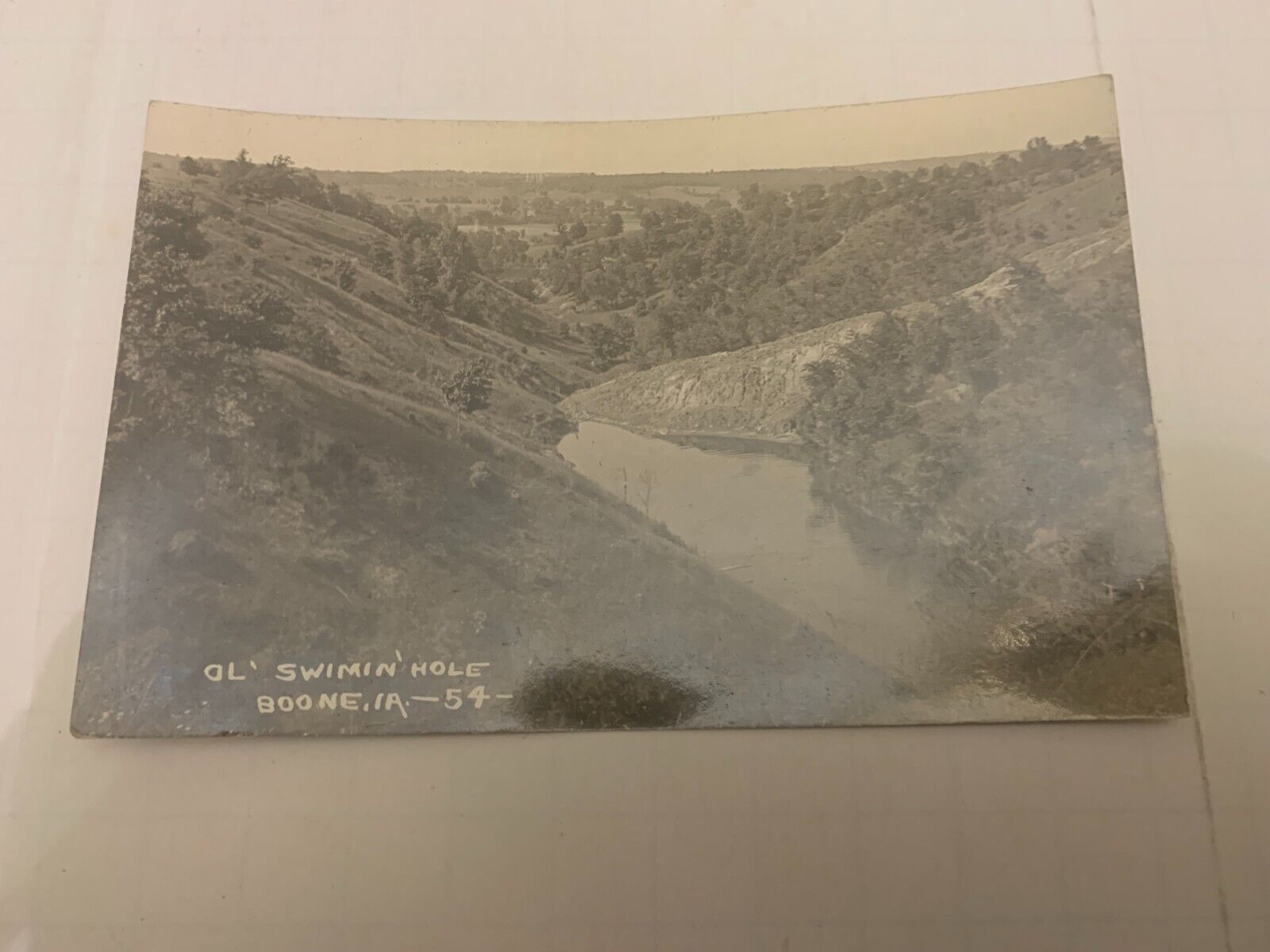 c.1914 Old Swimming Hole Boone Iowa Real Photo Postcard RPPC