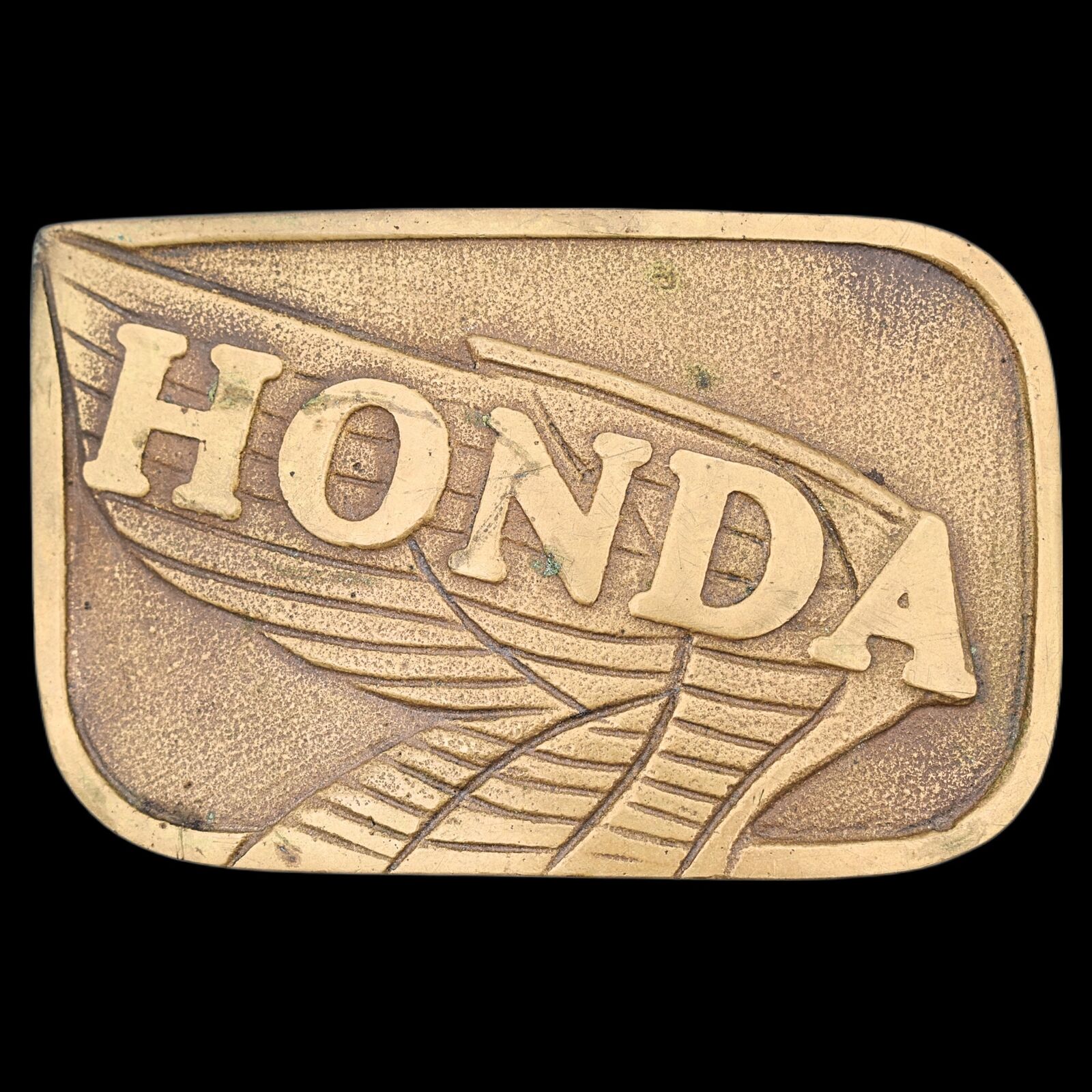 Solid Brass Honda Wing Logo 1970s Vintage Belt Buckle