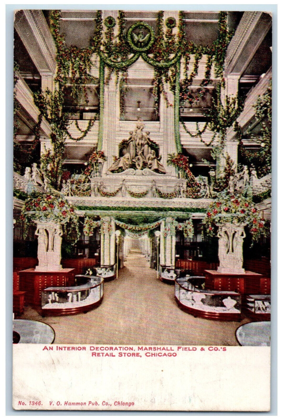 An Interior Decoration Marshall Field & Co.\'s Retail Store Chicago IL Postcard
