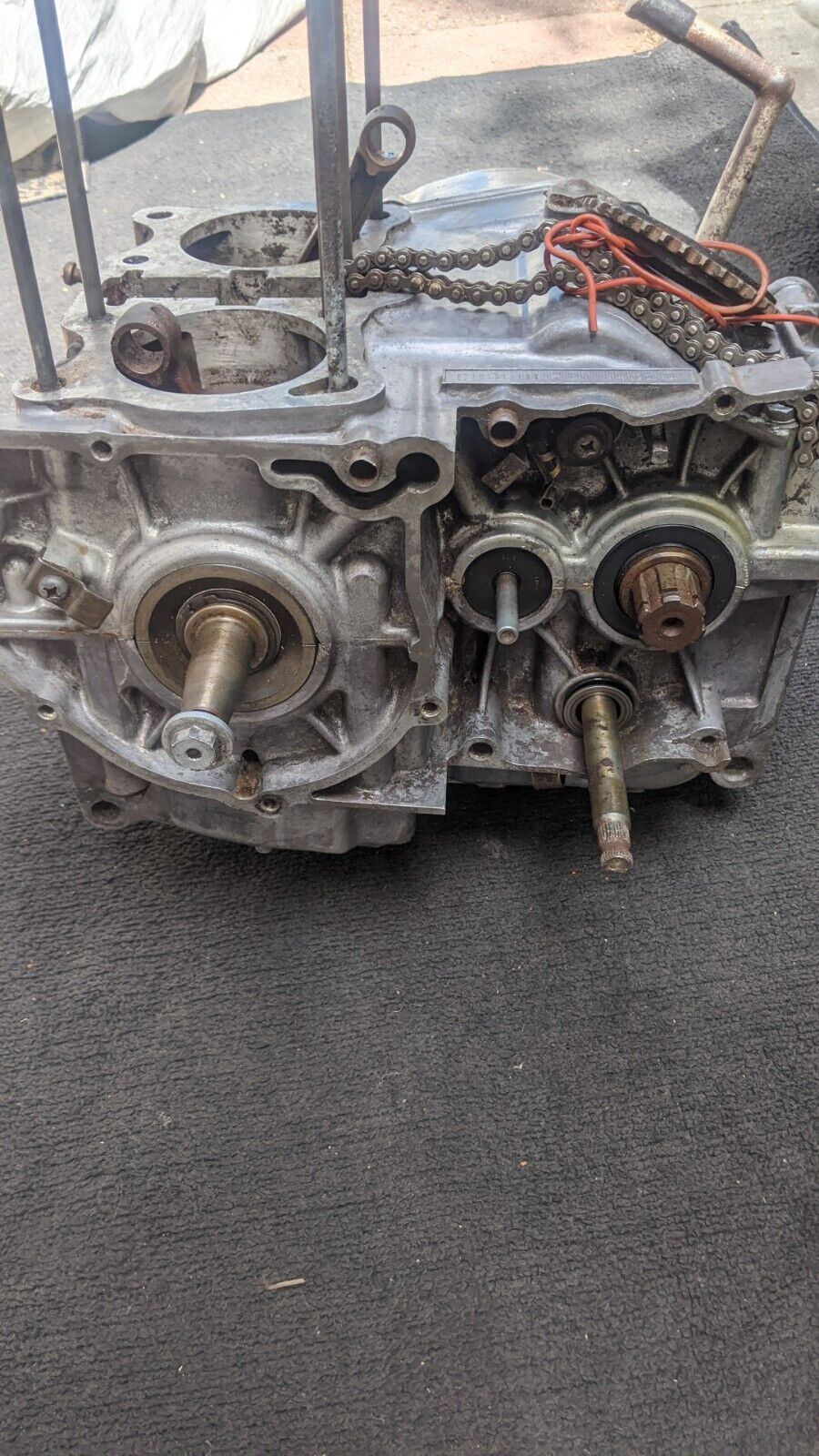 Honda Engine motor Cb350 Crank Case Shaft Bottom End Transmission Vtg OEM spins