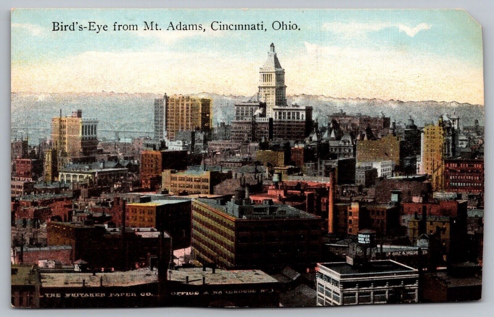 Birds Eye Mt Adams Cincinnati Ohio Oh Postcard