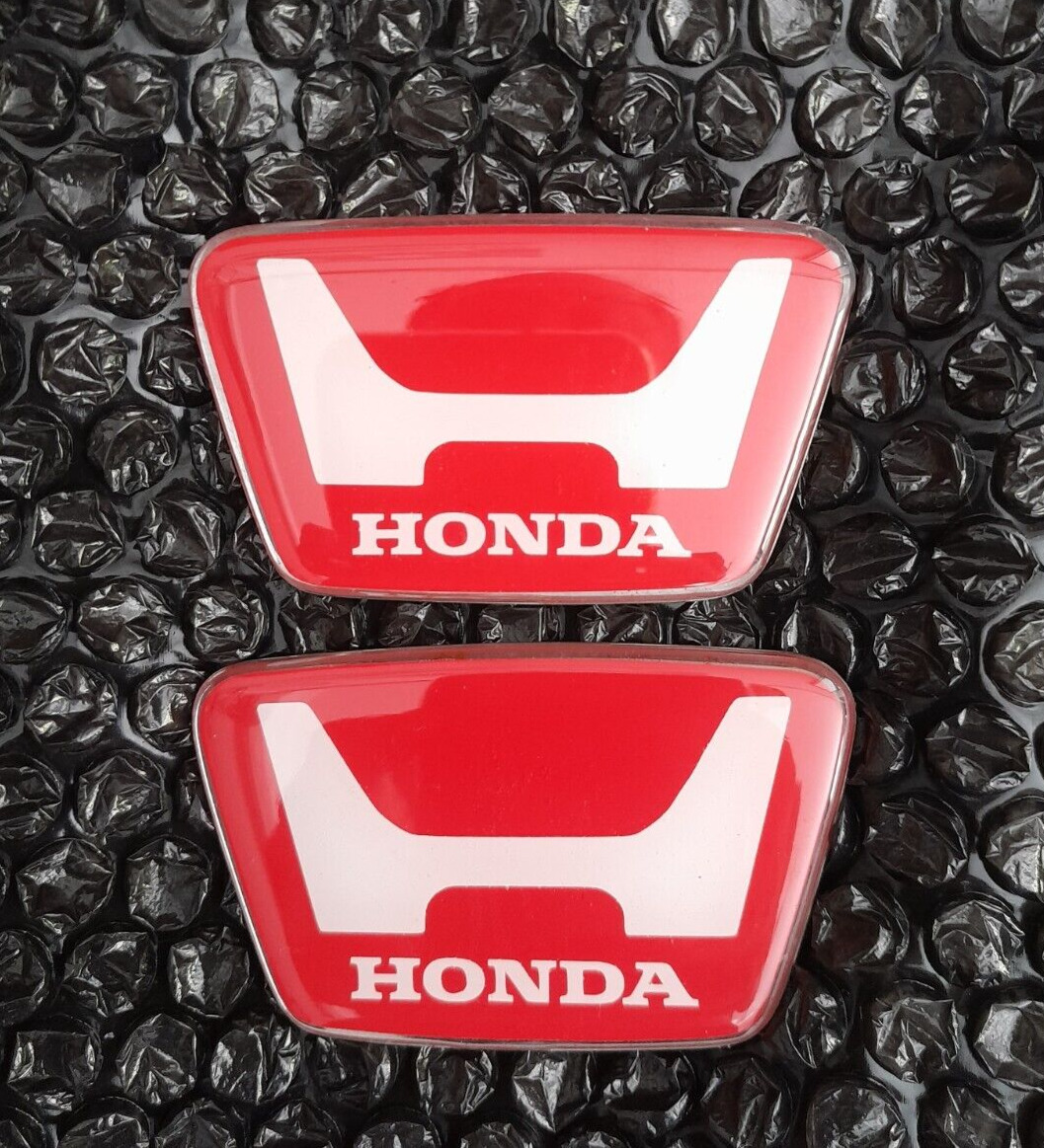 Honda S600 hood Red White Emblem Badge  2 pcs Pair