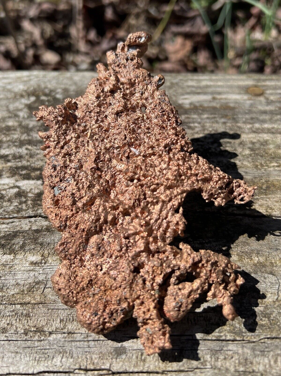 Large Native Copper Specimen- Natural 4.5” Reiki Michigan Copper Crystal