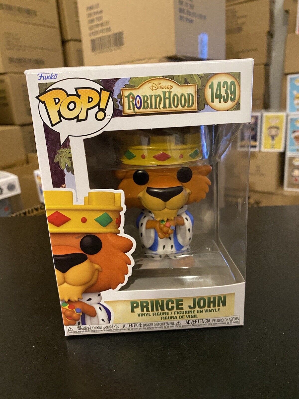 Funko Pop Disney: Robin Hood - Prince John #1439 - Mint - Ships Now