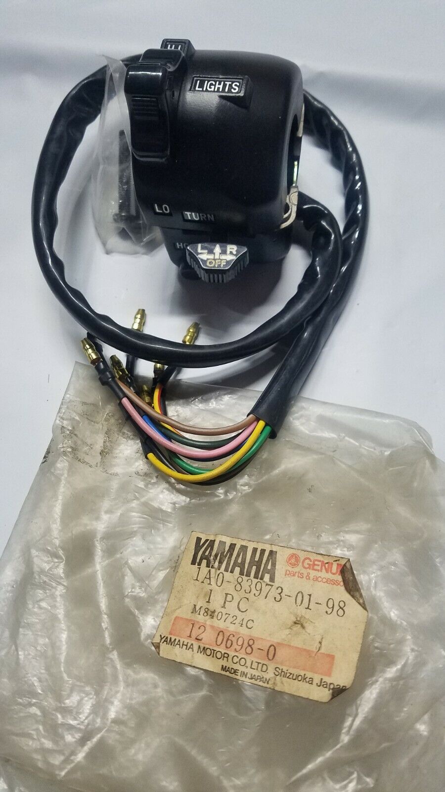 NOS OEM Yamaha 1976-1977 XS360 Handle Switch PN 1A0-83973-01-98
