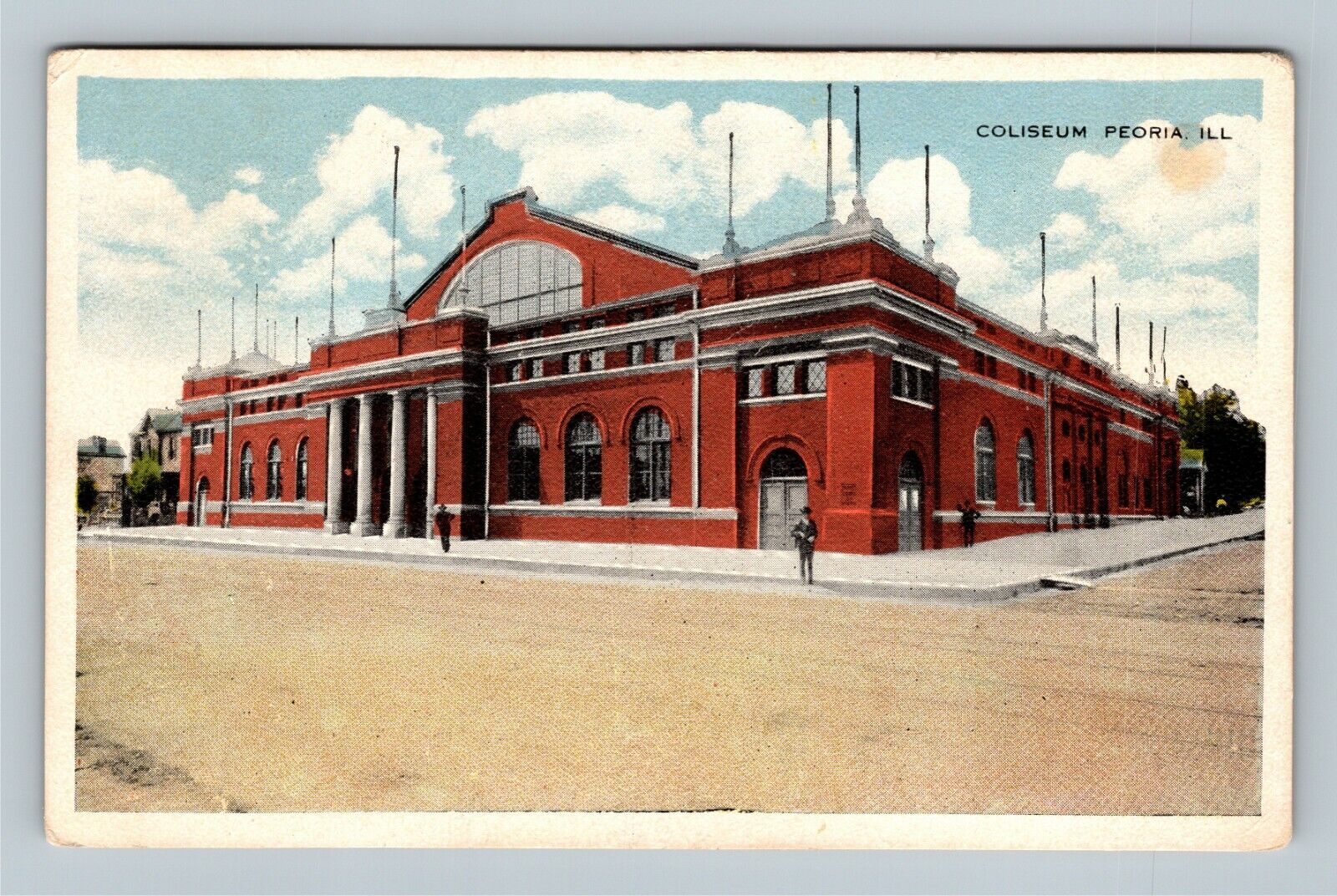 Peoria IL, Coliseum, Illinois c1916 Vintage Postcard