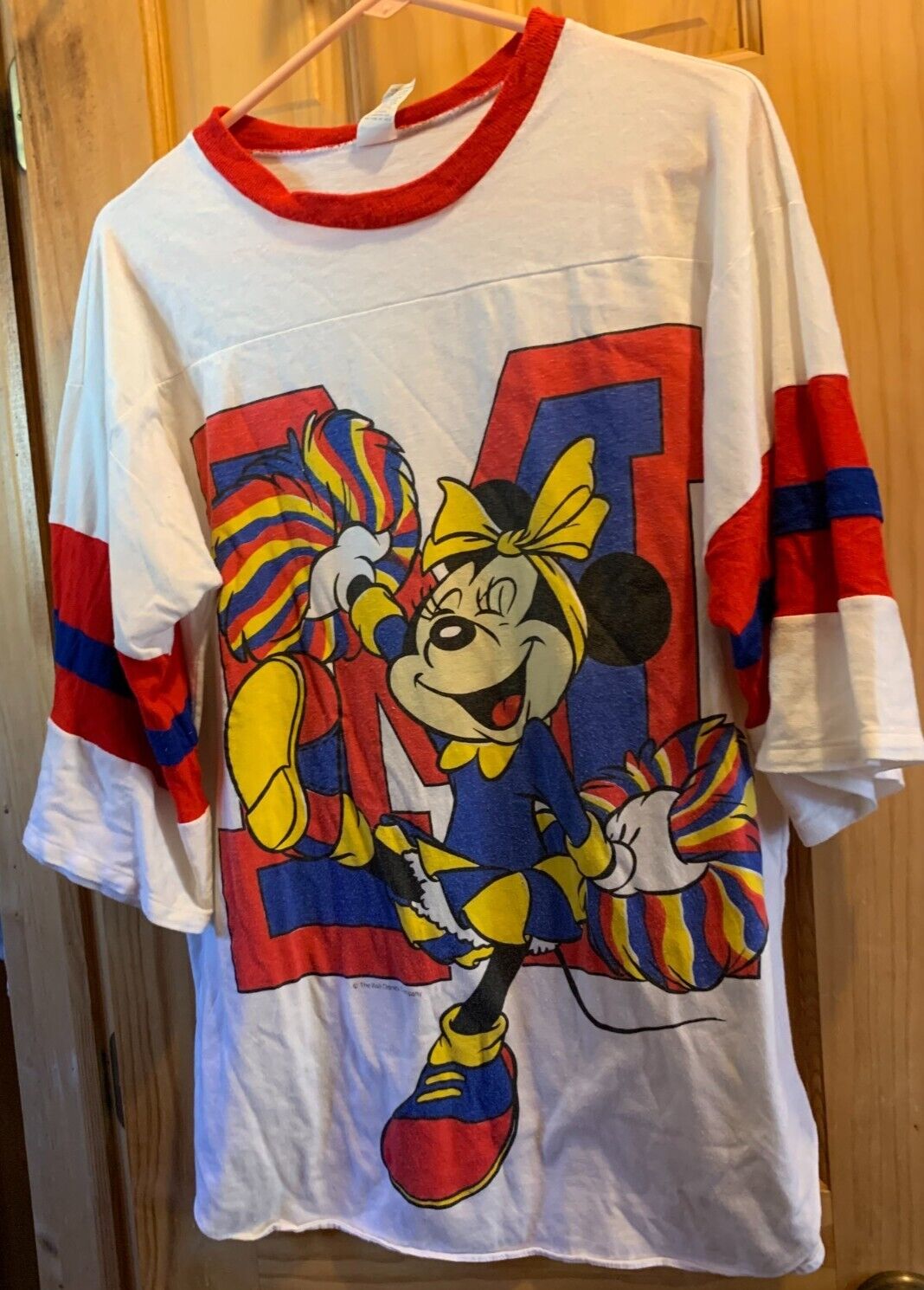 Rare Vintage Cheerleader Minnie Mouse Radcliffe Lingerie Sleepshirt WDCo Sz L