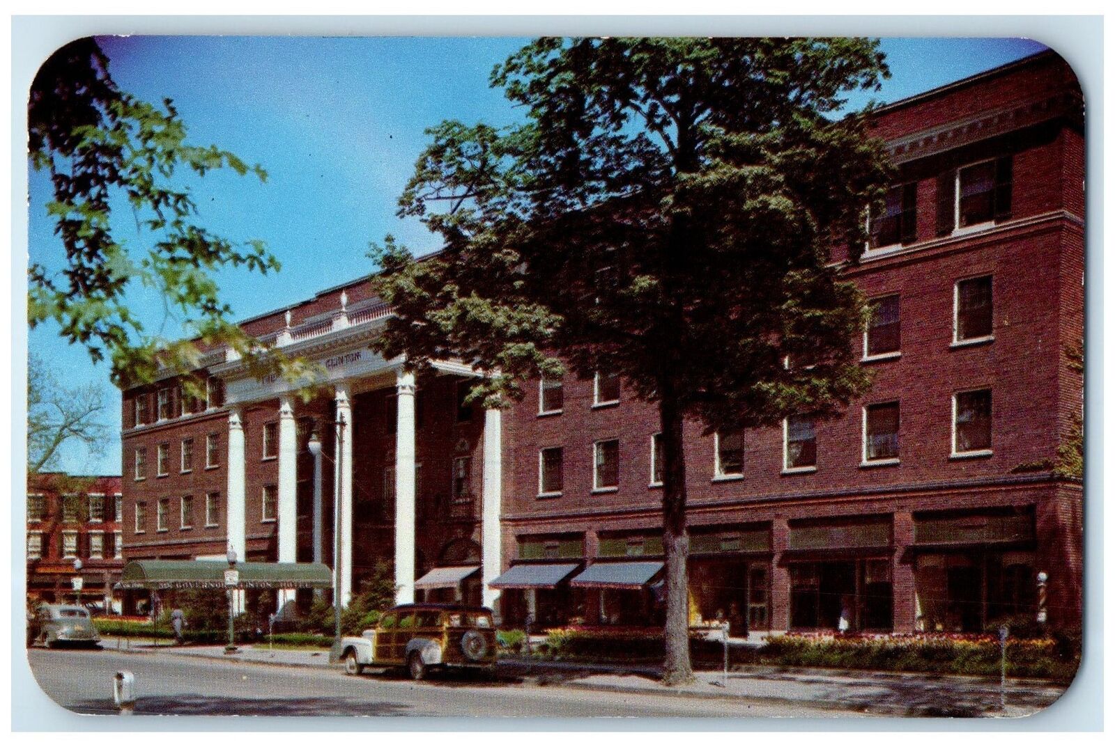 c1960\'s Governor Clinton Hotel Exterior Roadside Kingston New York NY Postcard