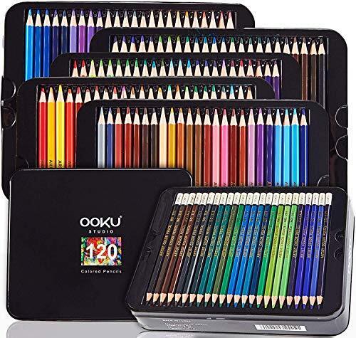 OOKU 120 Colored Pencils - Oil Based Pencils, 120PCS, Multicolor 