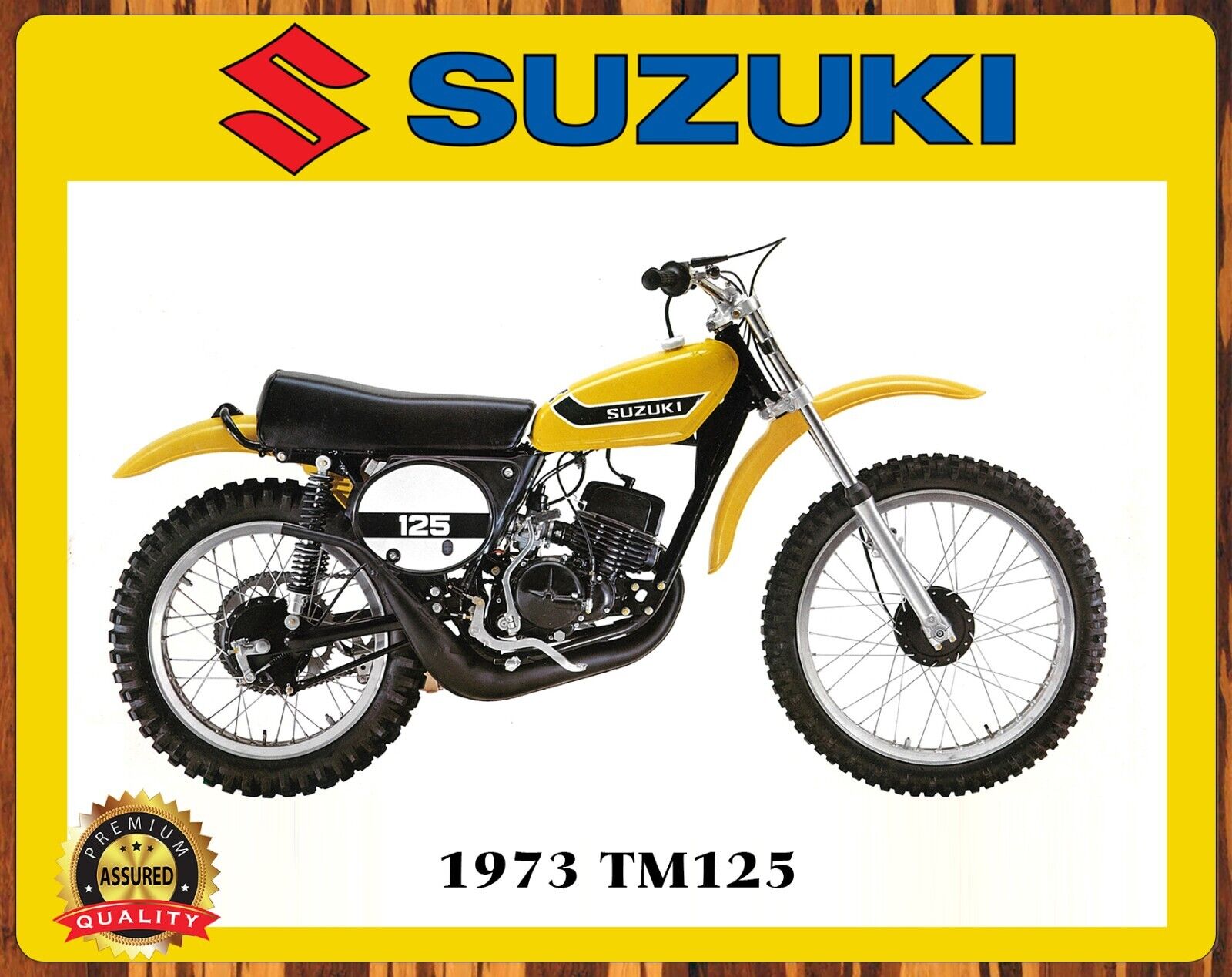 1973 - Suzuki - TM125 - Man Cave - Metal Sign 11 x 14