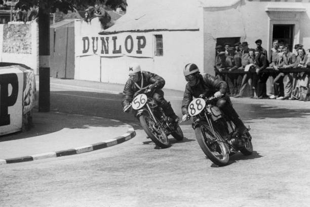 Matchless & Norton 1948 Isle of Man Clubman\'s Tourist Trophy race Old Photo