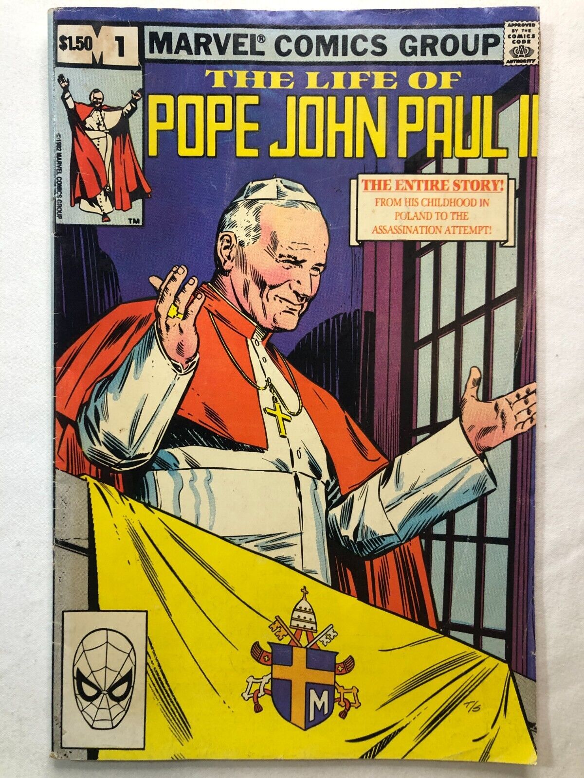 The Life of Pope John Paul II #1 1982 Vintage Marvel Comics Nice Condition