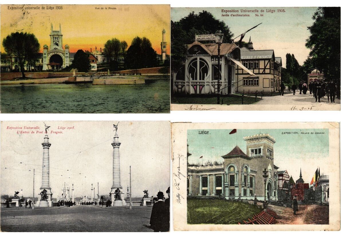 EXHIBITION LIE BELGIUM 1905, 120 Vintage Postcards (L6186)