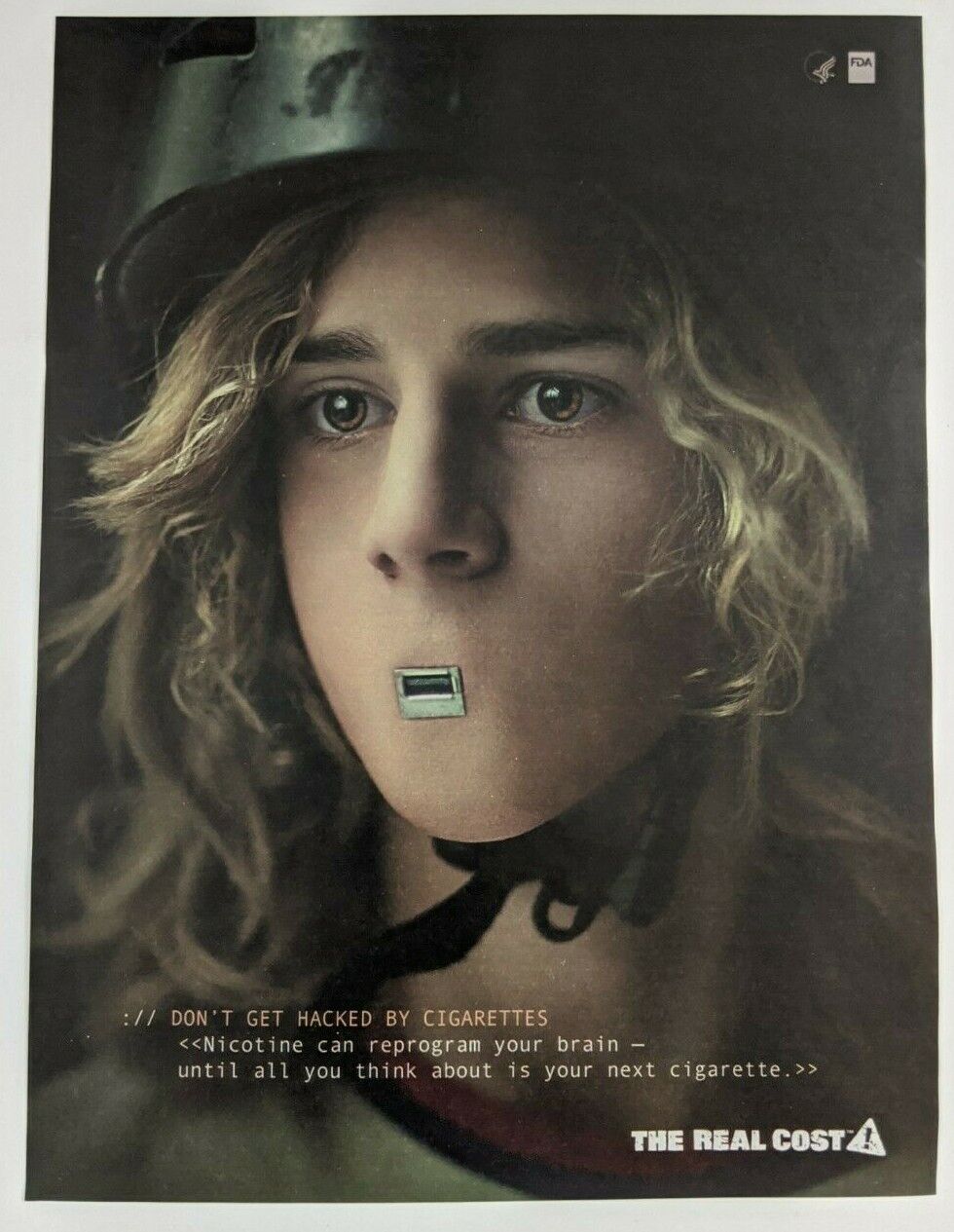 The Real Cost Anti-Smoking Print Ad Poster Art PROMO FDA Hacked Cigarettes