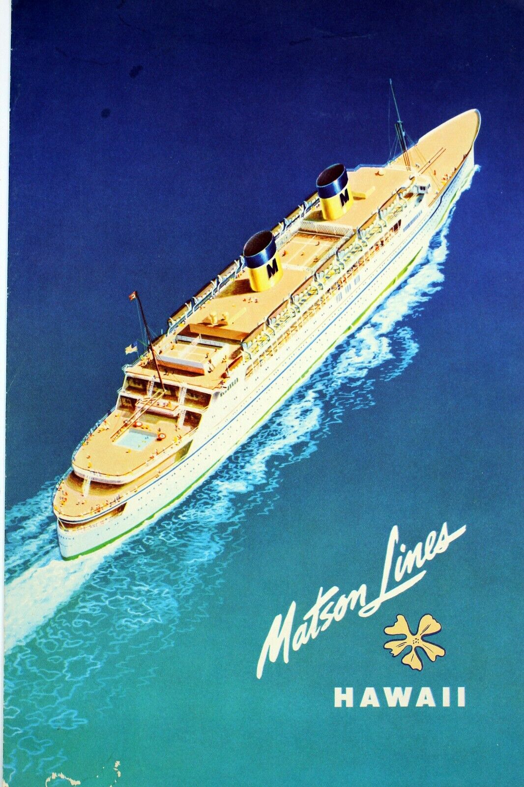Vintage 1956 MATSON LINES HAWAII S S Lurline Souvenir Passenger List 14\