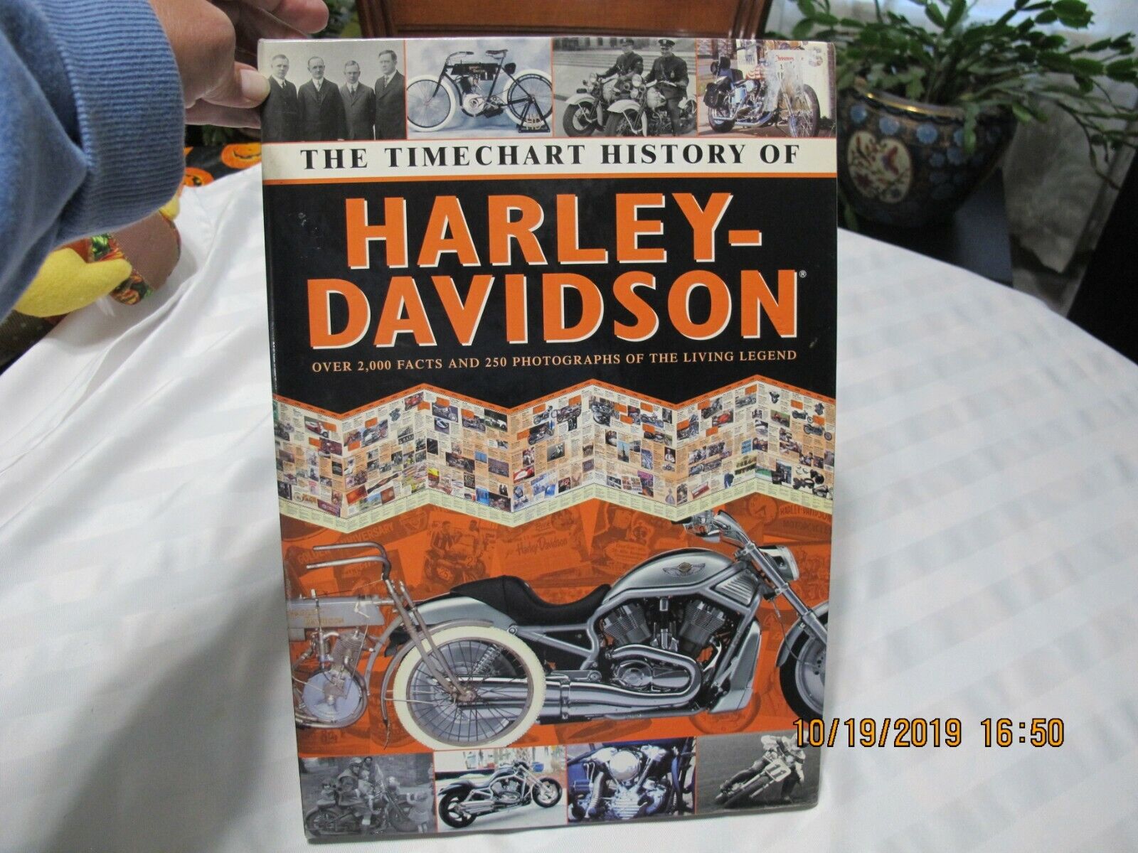 The Timechart History of Harley Davidson 2003 Hard Cover Book. Fold-Out Timeline