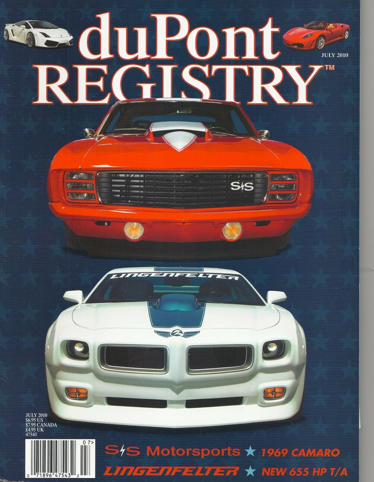 duPont Registry Magazine July 2010 SS Motorsports 1969 Camaro Lingenfelter T/A