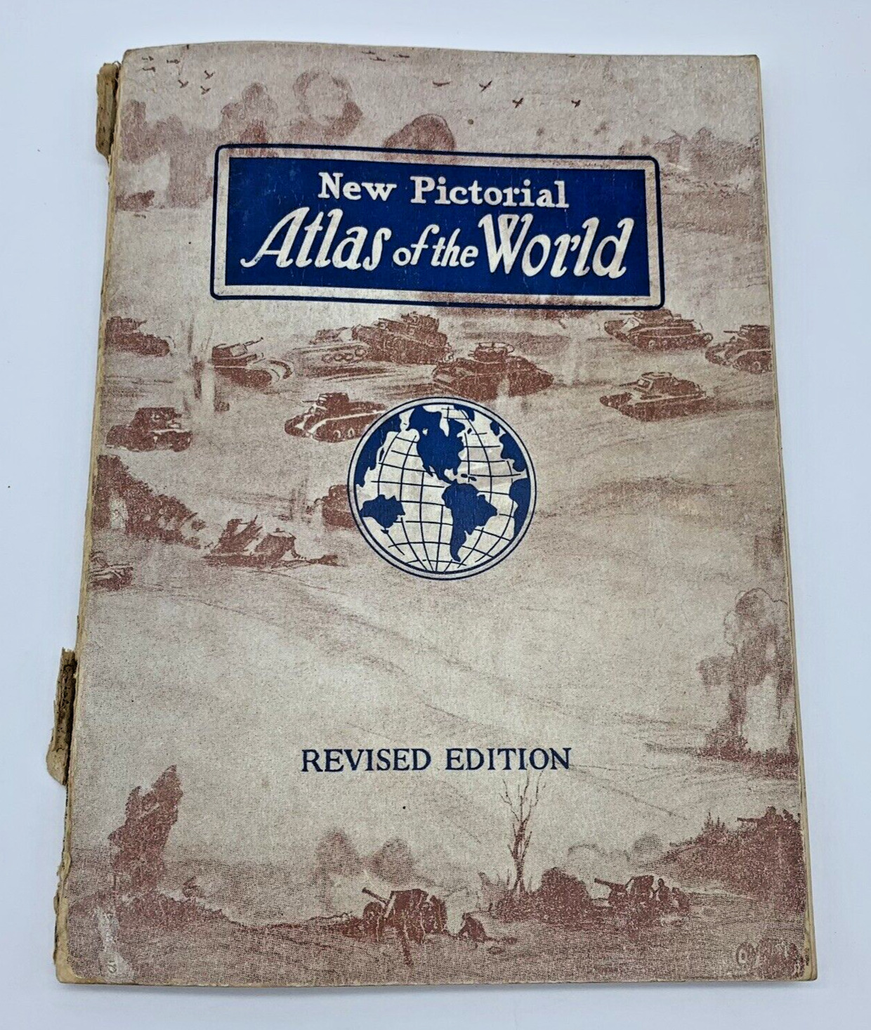 Vintage New Pictorial Atlas of the World Dated 1941 Census Edition Softcover