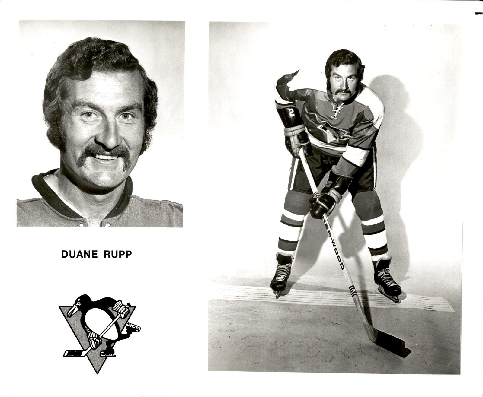 PF9 Original Photo DUANE RUPP 1971-72 PITTSBURGH PENGUINS NHL HOCKEY DEFENSE