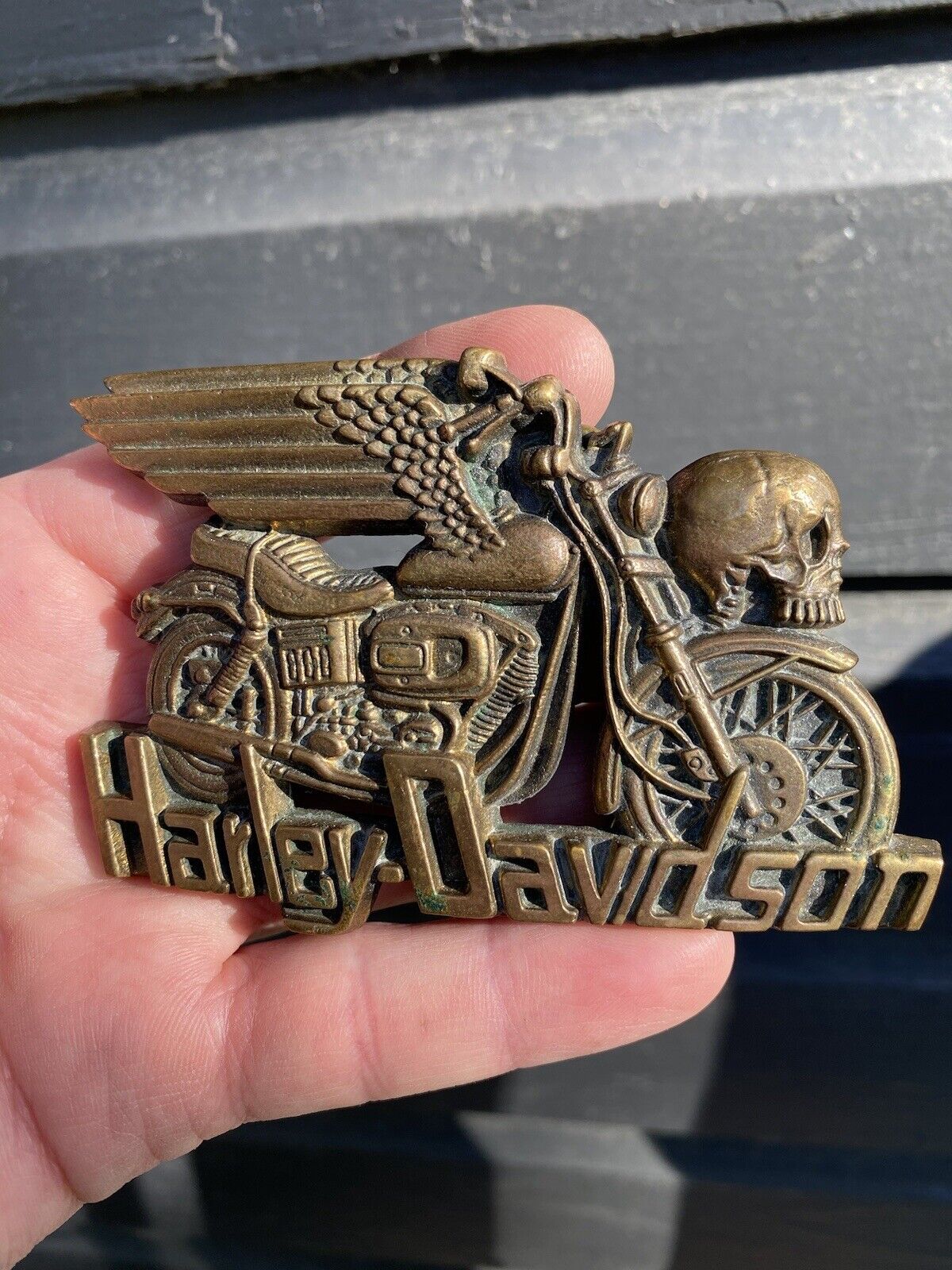 Vintage Rare Harley Davidson Belt Buckle Brass Baron Retro original ￼