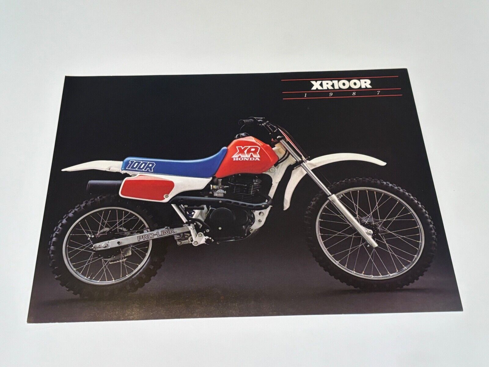 Original 1987 Honda XR100R Motorcycle Dealer Sales Brochure