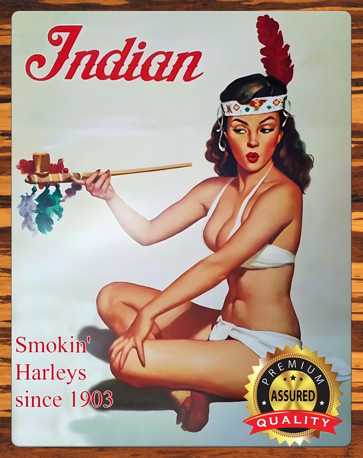 Indian Motorcycles - Smokin' Harleys since 1903 - Metal Sign 11 x 14