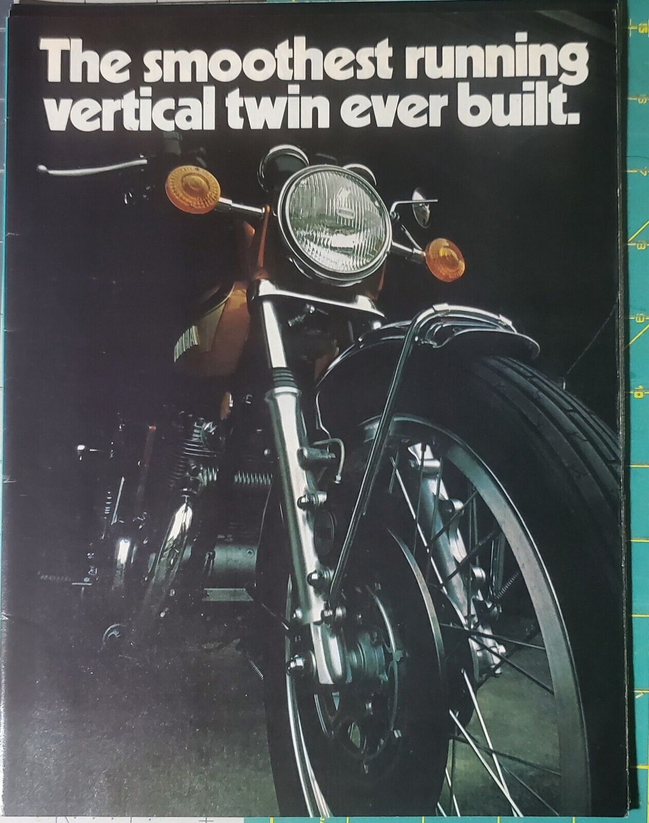 Yamaha V Twin Motorcycle Magazine Ad 1973 Five Pages
