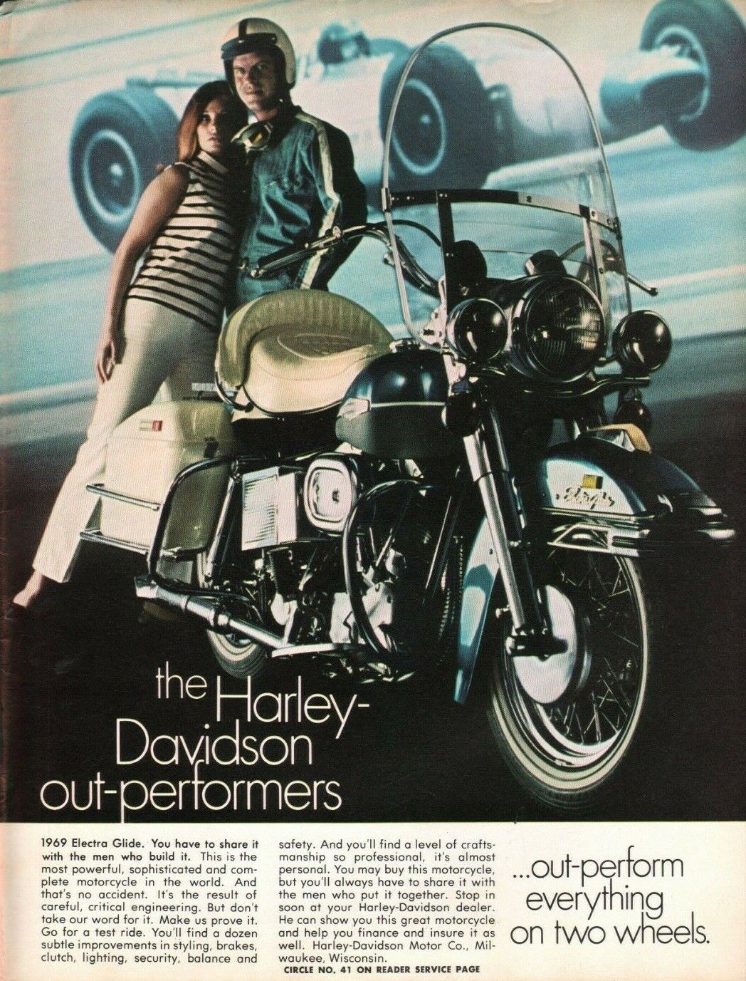 1969 Harley-Davidson Electra Glide - Vintage Motorcycle Ad