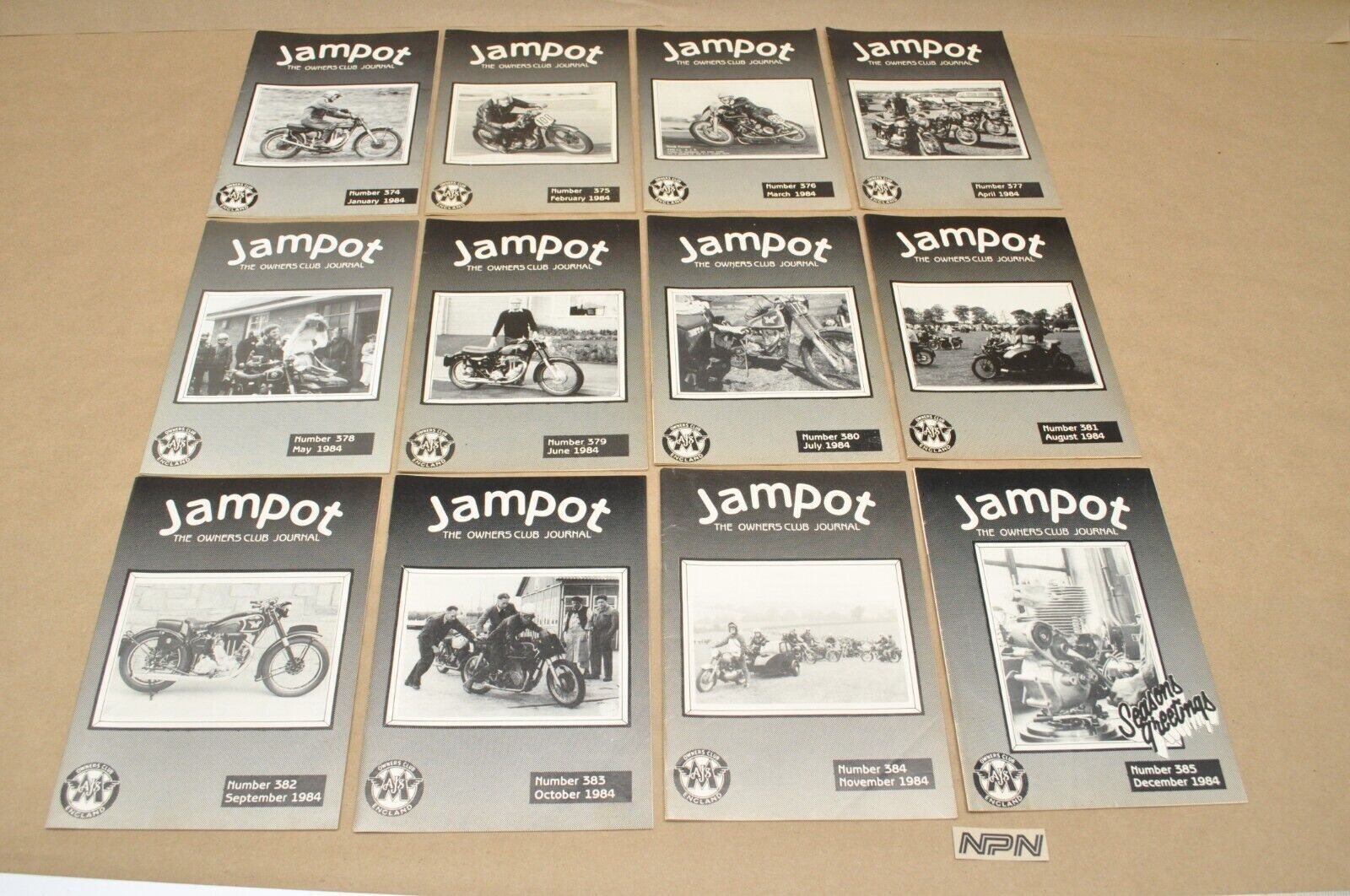 Vtg AJS Matchless Motorcycle Owners Club Jampot Journal Magazine 1984 FULL YEAR