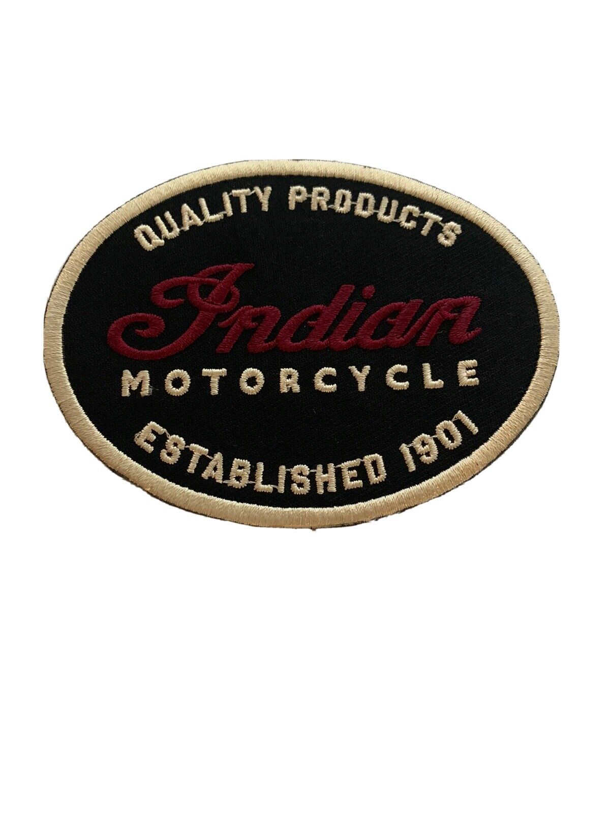 Indian Motorcycles Quality Products Est.1901 Embroidered Iron On Biker Patch