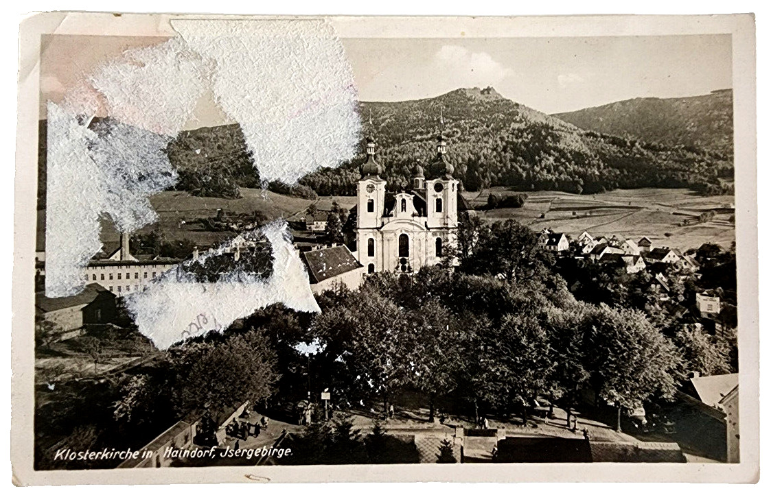 Vintage Postcard Czechoslovakia Czech Klosterkirche in Haindorf, Jsergebirge