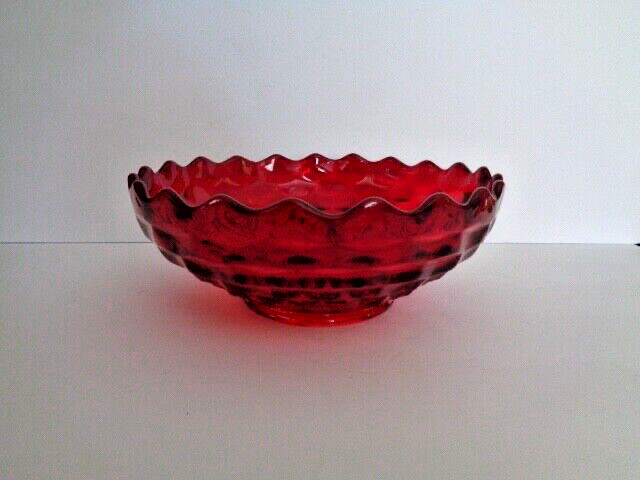 LARGE FOSTORIA AMERICAN RUBY RED GLASS 10 1/2\