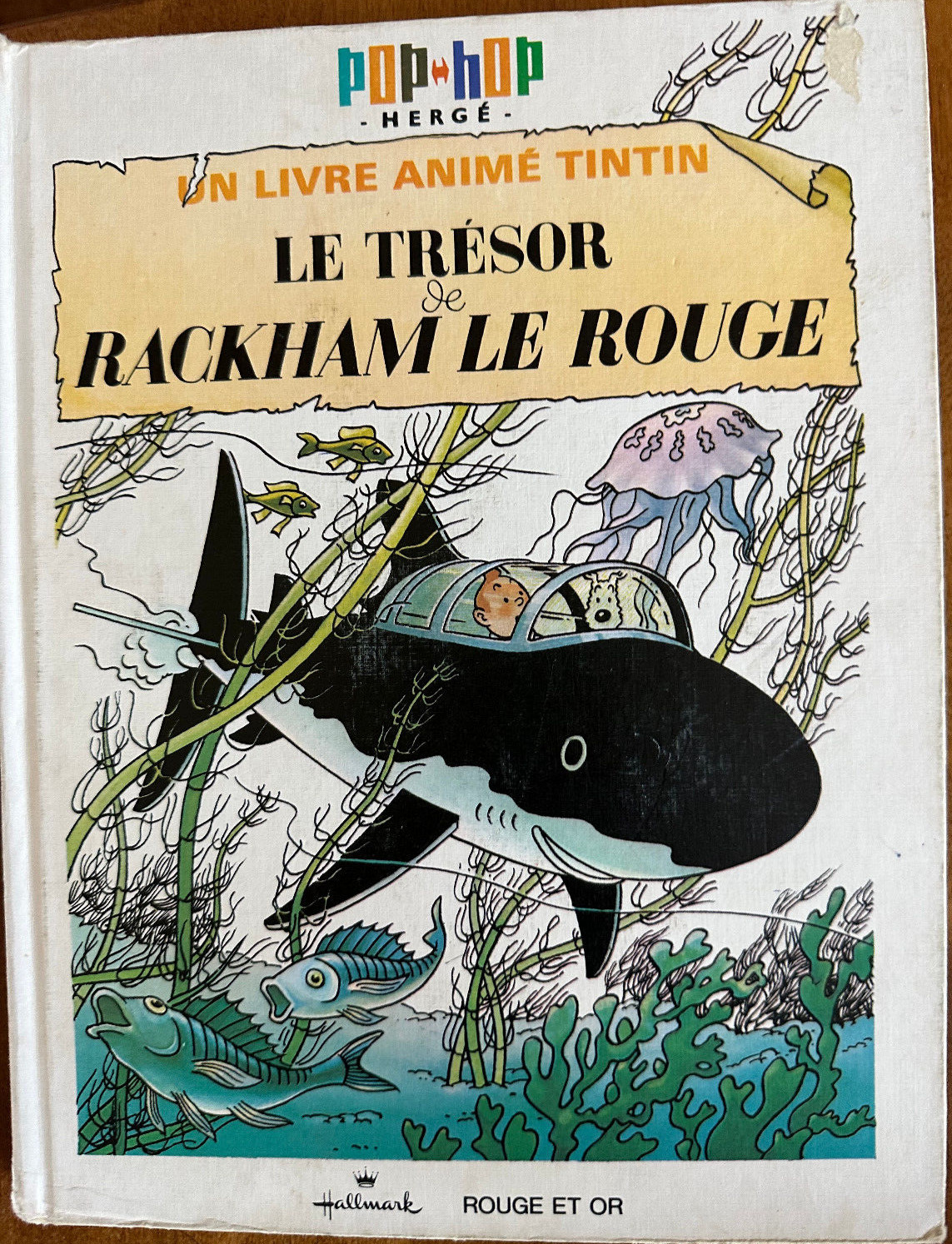 Le Trésor de Rackham Le Rouge  Un livre animé Tintin 1971
