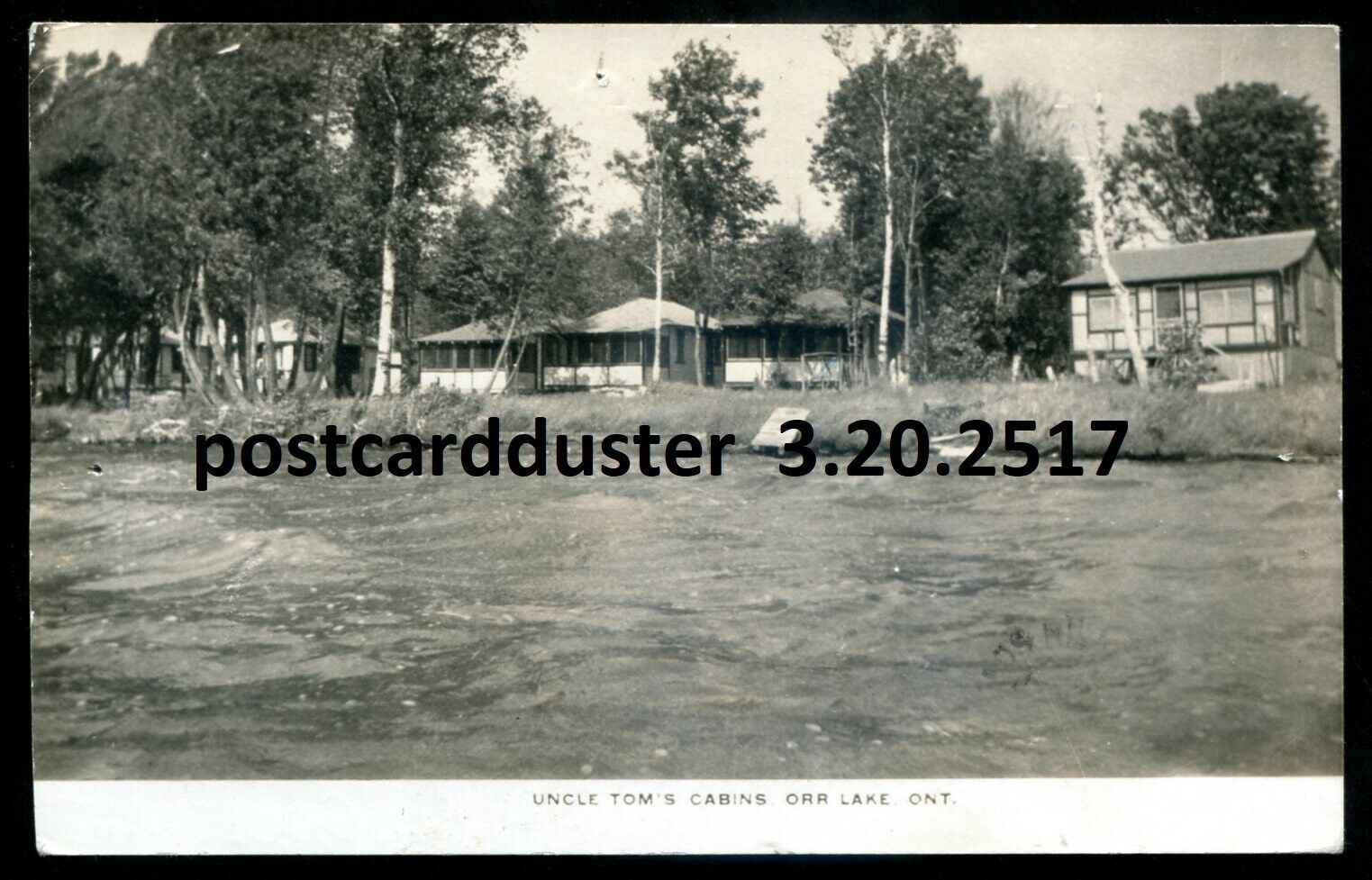 ORR LAKE Ontario 1947 Georgian Bay. Uncle Tom\'s Cabin. Real Photo Postcard