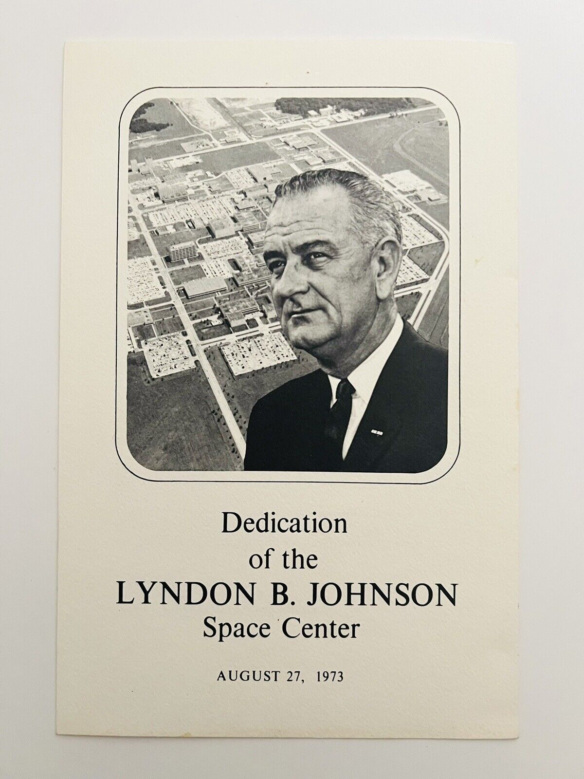 Rare Vtg NASA  - Dedication Of The Lyndon B. Johnson Space Center - August 1973