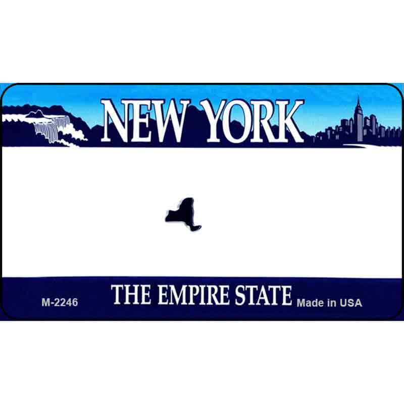New York State Blank Novelty Metal Magnet M-2246