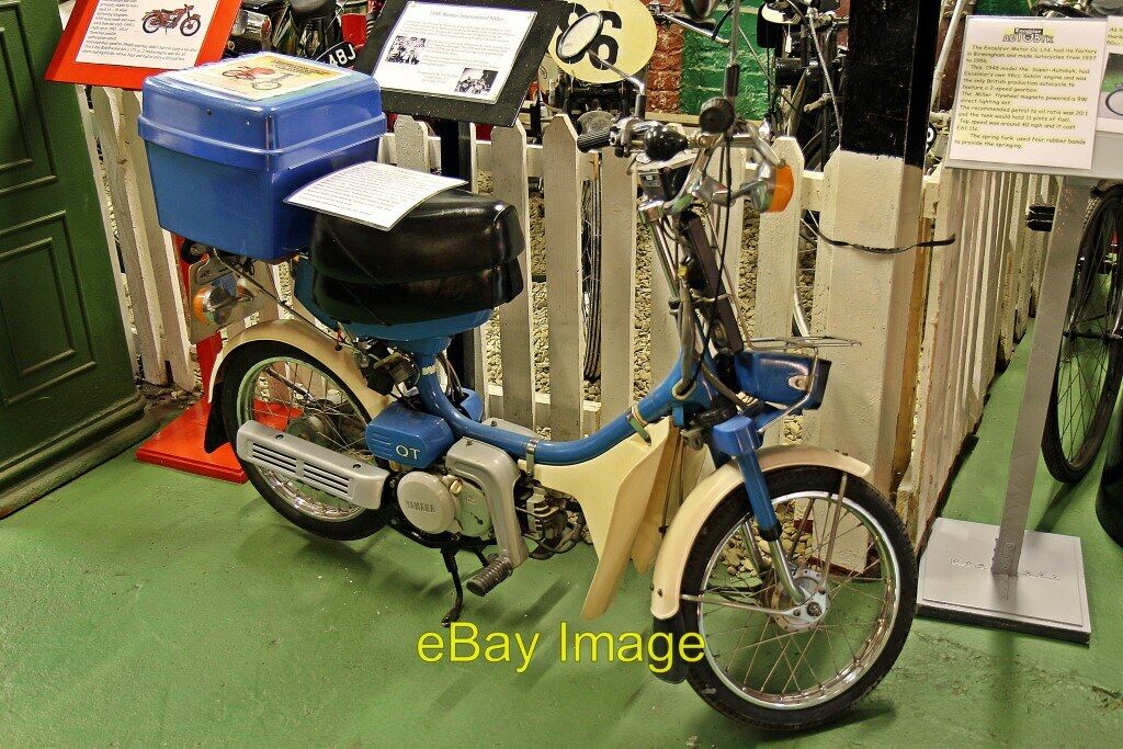Photo 6x4 Yamaha QT50 moped Wirral Transport Museum Birkenhead Produced f c2015