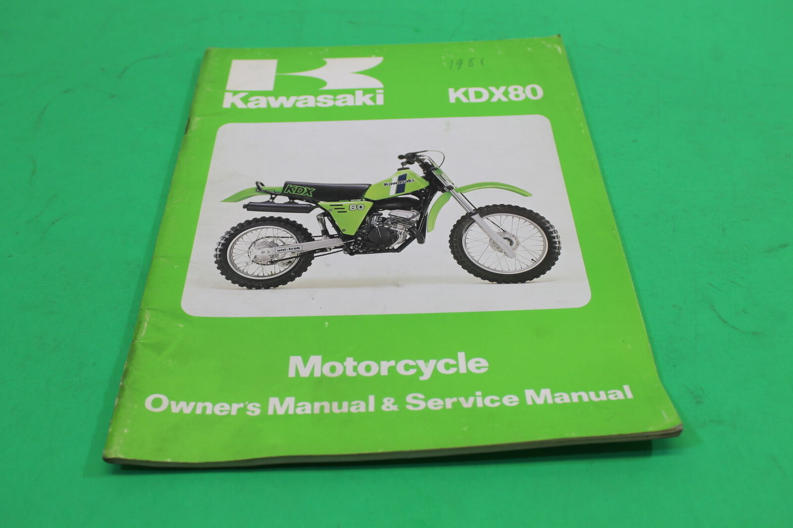 OEM Kawasaki 81 KDX80 B2 OWNERS & SERVICE MANUAL PART# 99920-1125-01