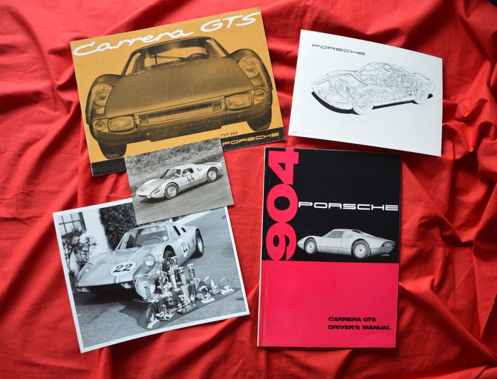 Porsche 904 Carrera GTS brochure drivers manual postcard photo owners set