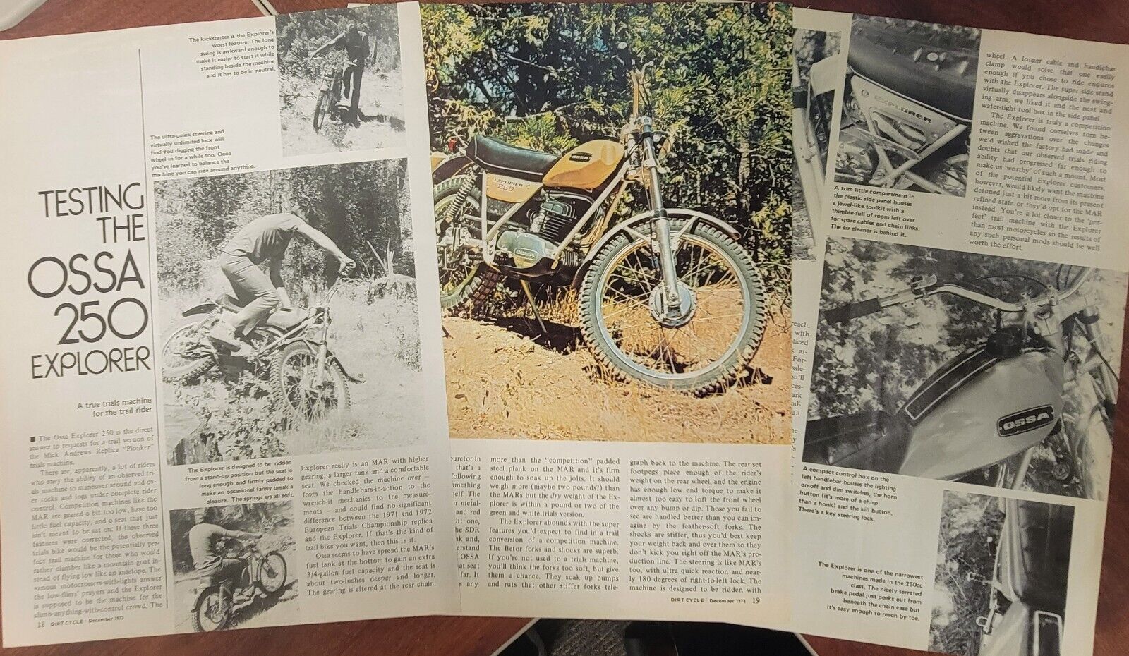 1973 Ossa 250 Explorer 5p Motorcycle Test Article