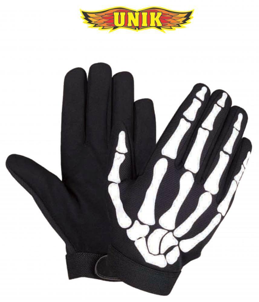 Biker Skeleton Bone Gloves Racing Cycling Motorcycle Mechanics skull  Sizes M-5X