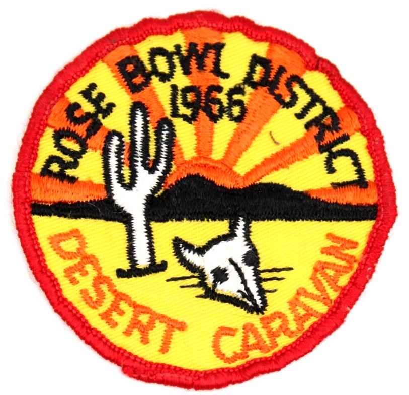 1966 Desert Caravan Rose Bowl District San Gabriel Valley Council Patch CA BSA