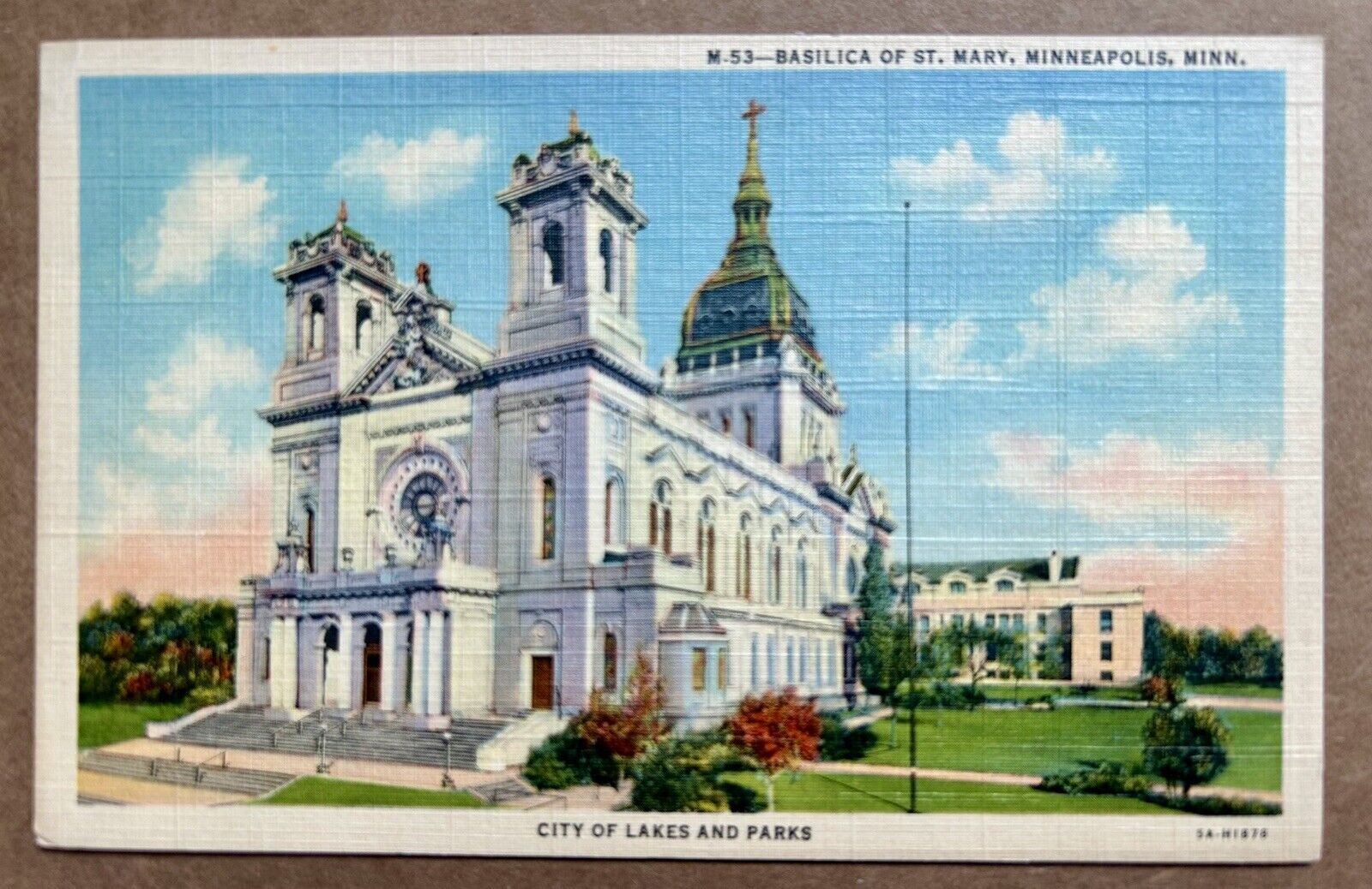 Basilica, St. Mary Minneapolis, Minnesota Vintage Postcard